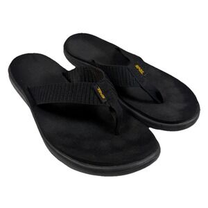 Teva Women's Sz 9 Black Voya Flip Flop Sandals Cushioned Flats
